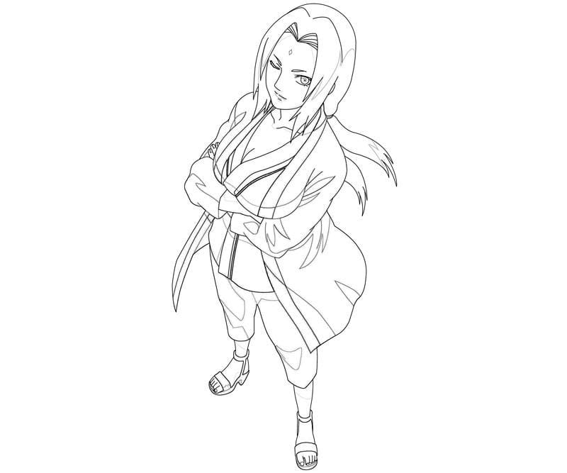 Coloriage Tsunade à imprimer