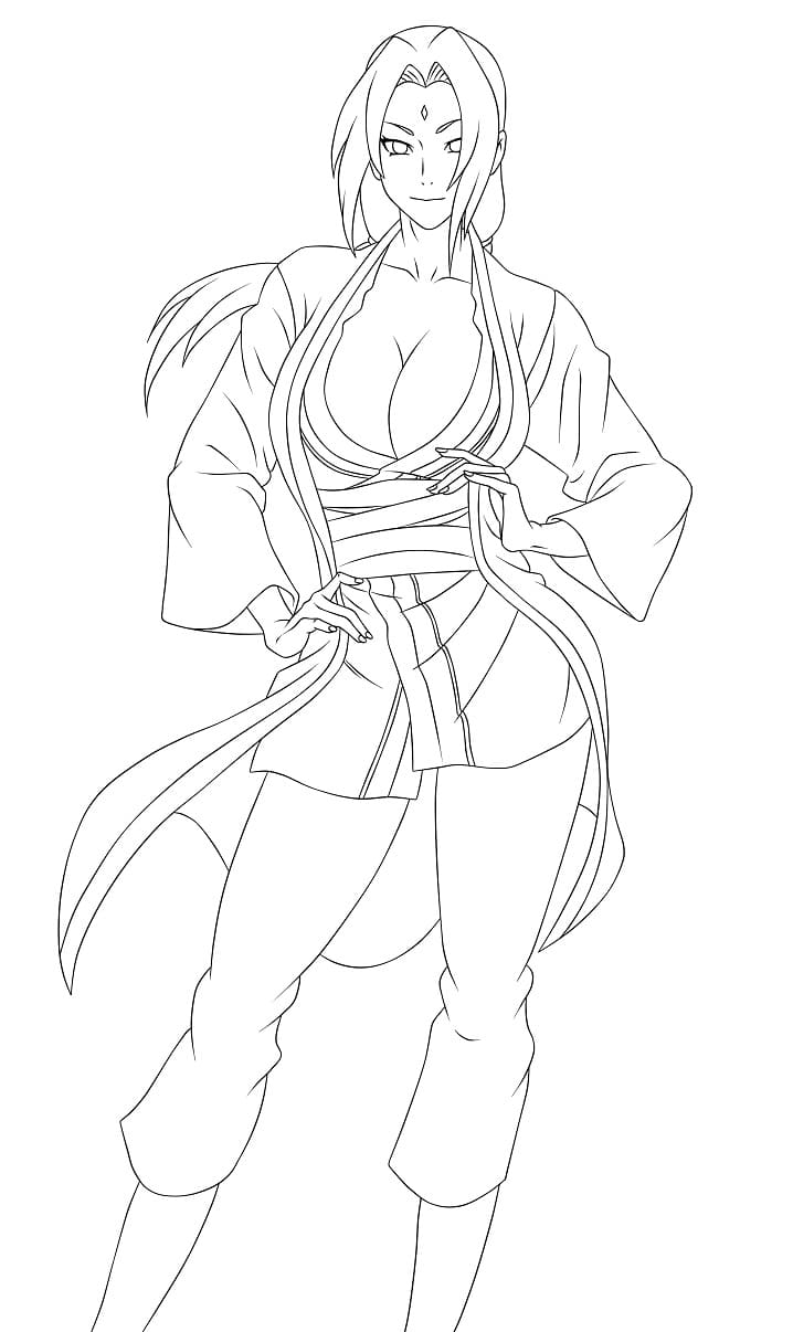 Coloriage Tsunade Glorieuse à imprimer