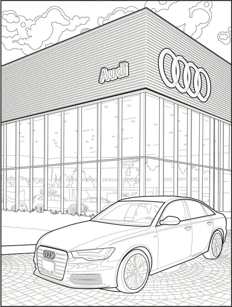 Coloriage voiture audi 1 à imprimer