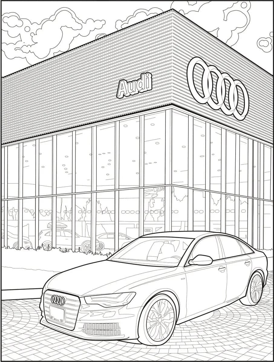 Coloriage voiture audi 1