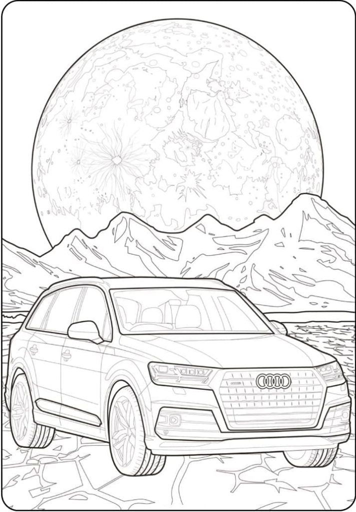 Coloriage voiture audi 11 à imprimer