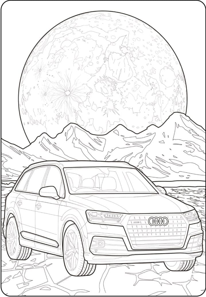 Coloriage voiture audi 11