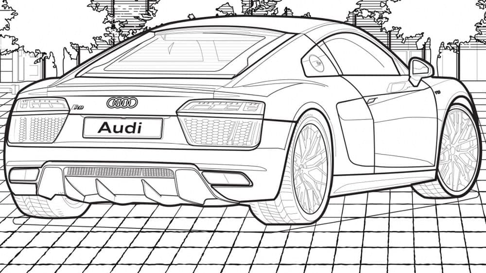 Coloriage voiture audi 2