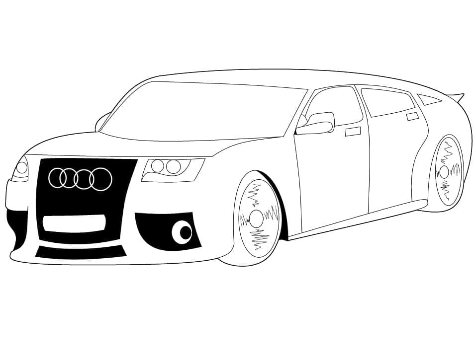 Coloriage voiture audi 3