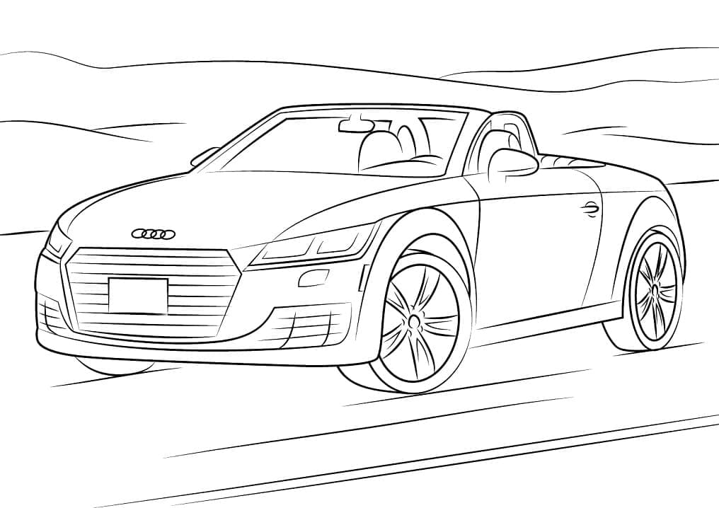 Coloriage voiture audi 5