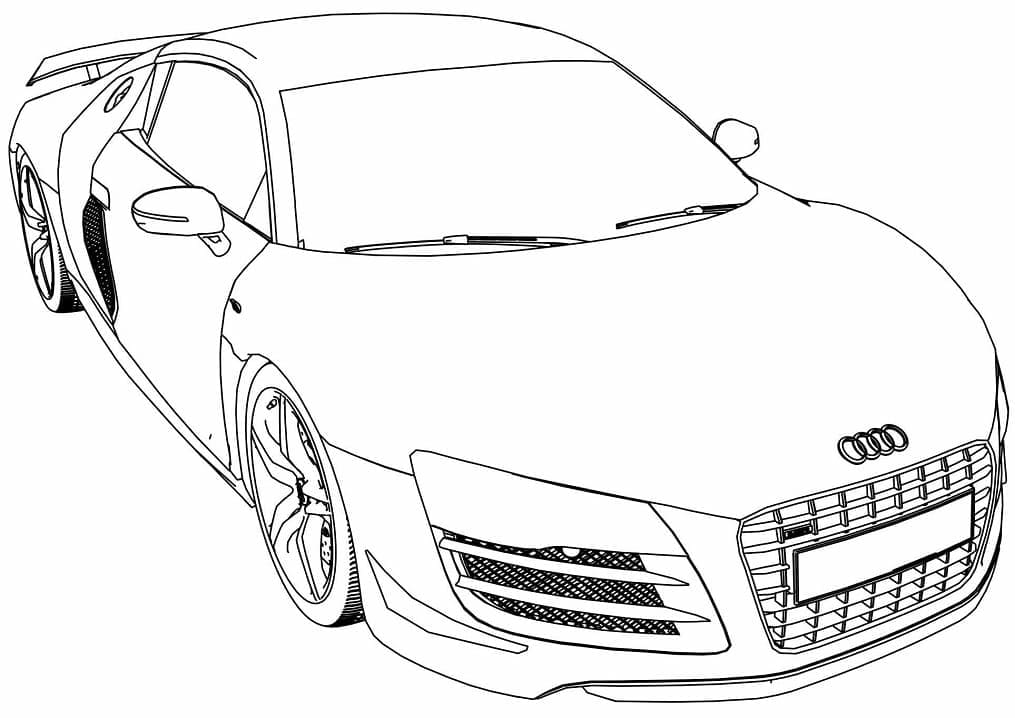 Coloriage voiture audi 7