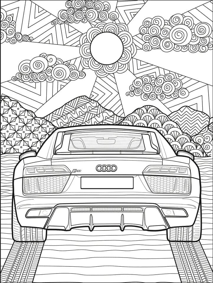 Coloriage voiture audi 8