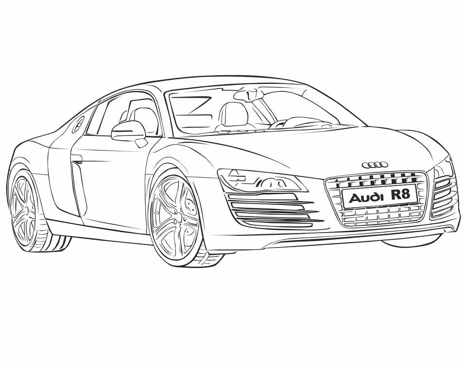 Coloriage voiture audi 9