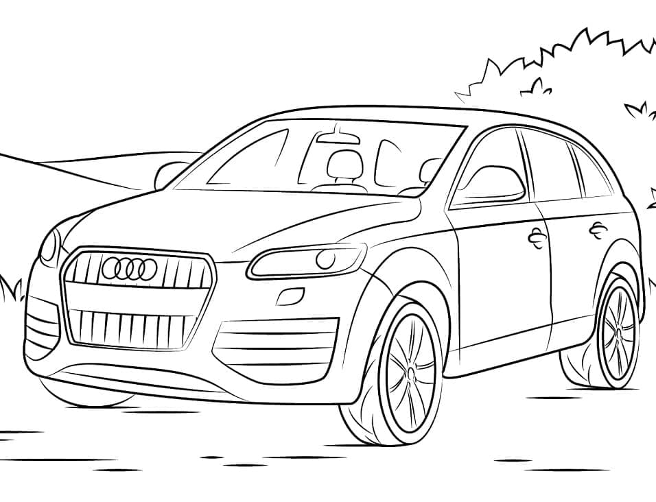 Coloriage voiture audi q7