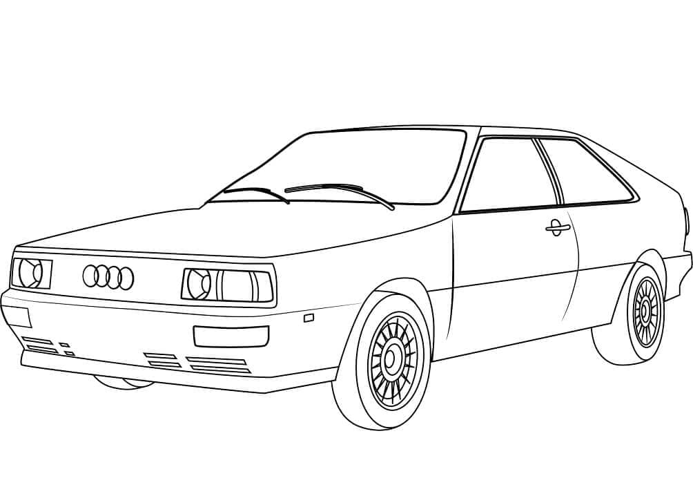 Coloriage voiture audi quattro