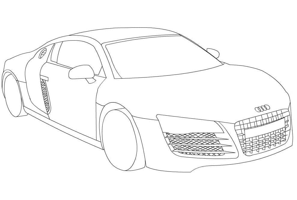 Coloriage voiture audi r8