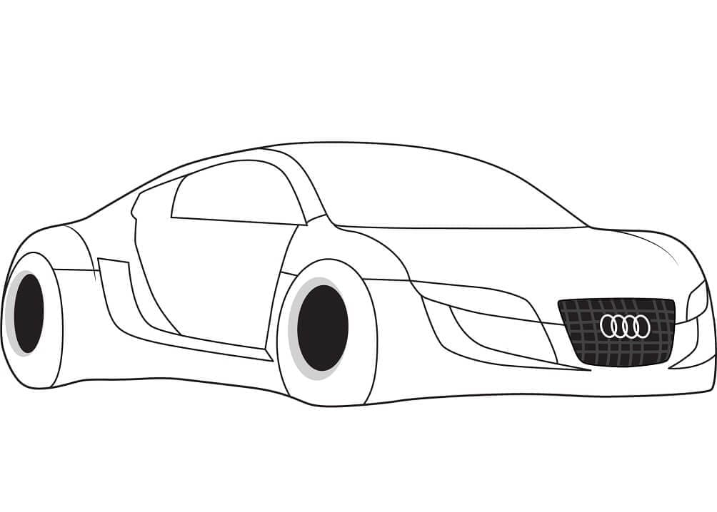 Coloriage voiture audi rsq