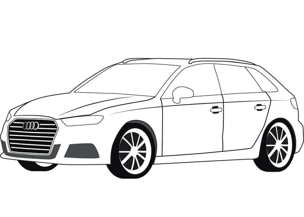 Coloriage voiture audi s3