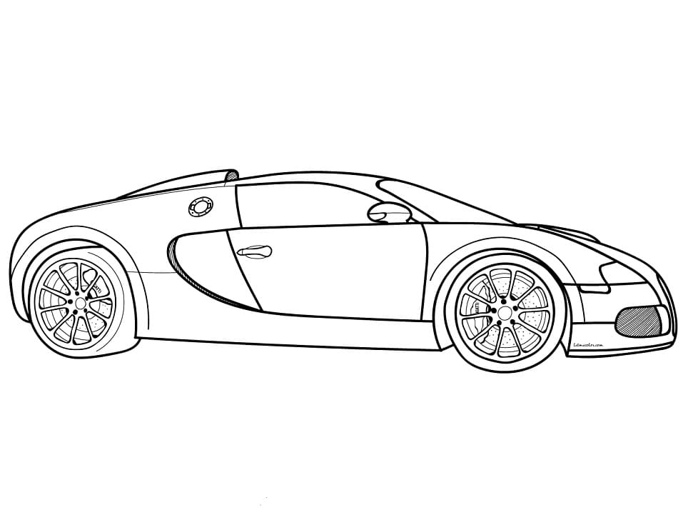 Coloriage voiture bugatti 1