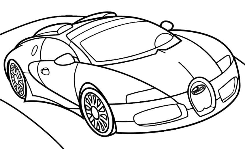 Coloriage voiture bugatti 2