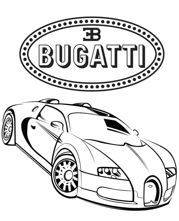 Coloriage voiture bugatti 3