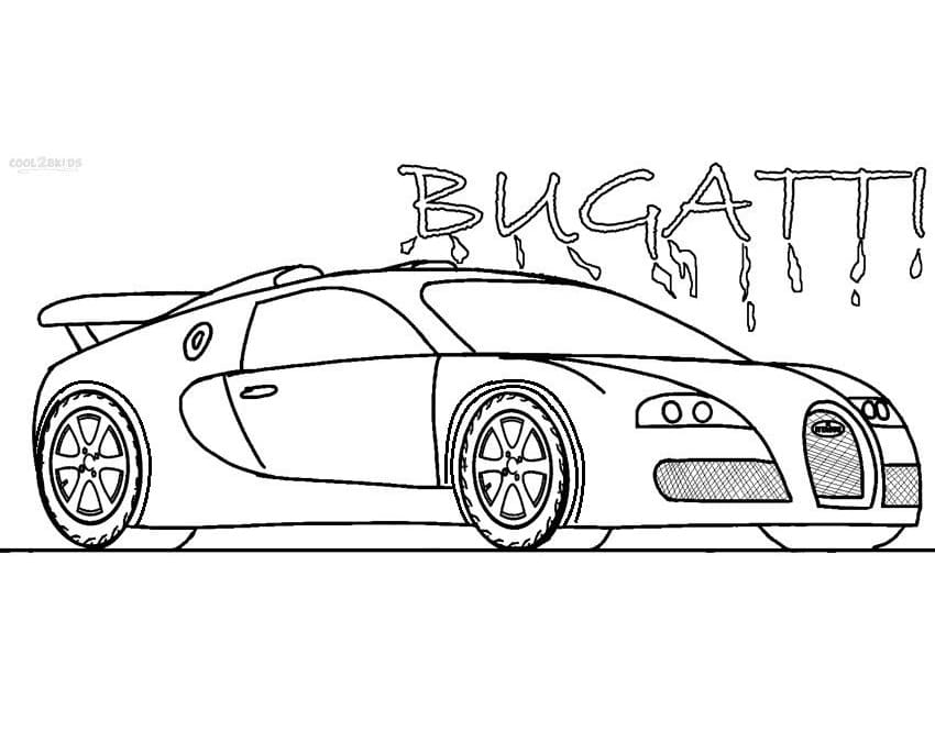 Coloriage voiture bugatti 4