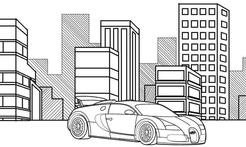 Coloriage voiture bugatti 7