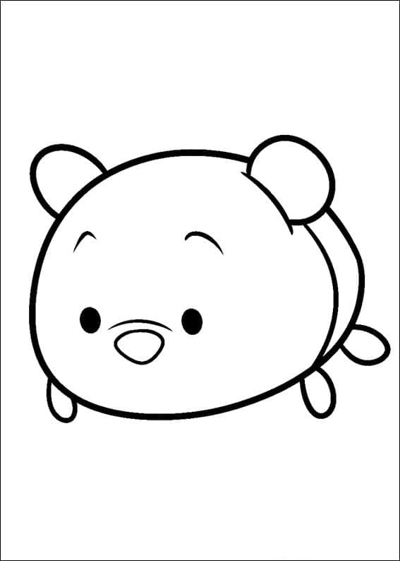 Coloriage winnie l'ourson tsum tsum