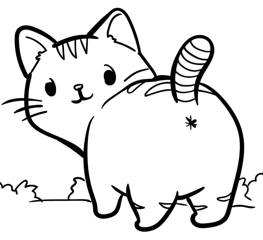 Coloriage petit chaton à imprimer