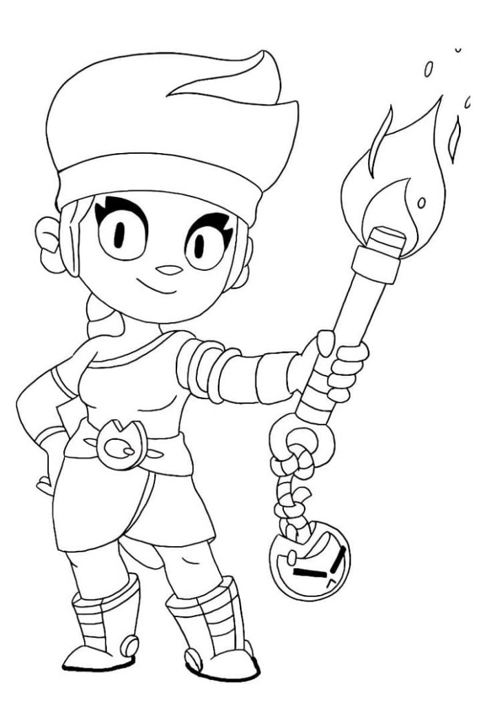 Coloriage amber brawl stars (10) à imprimer