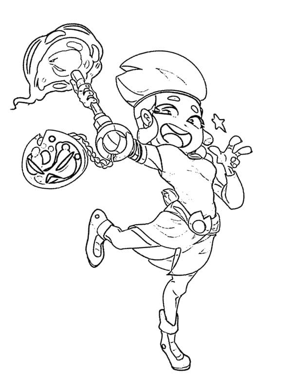 Coloriage amber brawl stars (2)