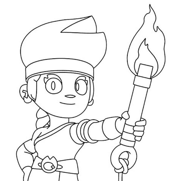 Coloriage amber brawl stars (3)