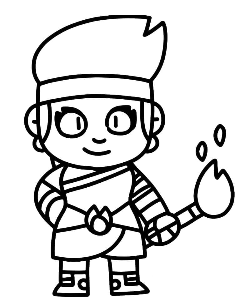 Coloriage amber brawl stars (4) à imprimer