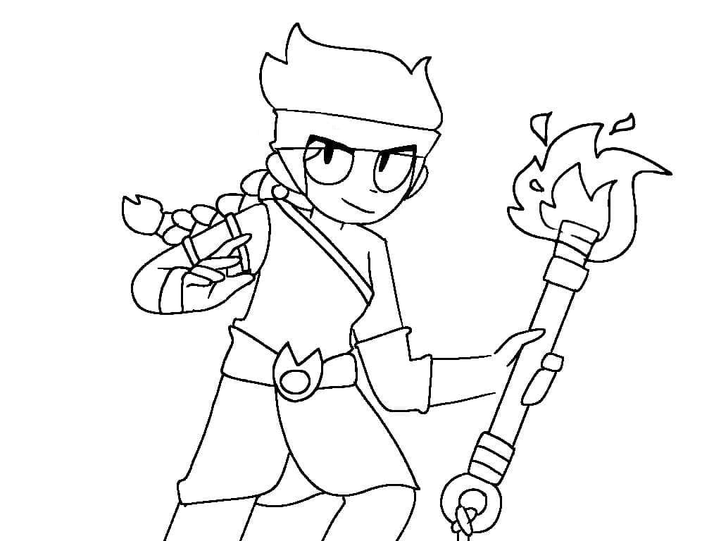 Coloriage amber brawl stars (7)