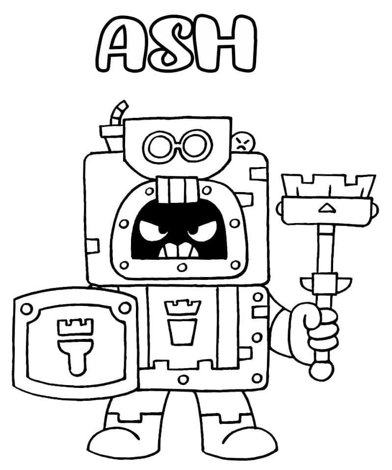 Coloriage ash brawl stars (2)