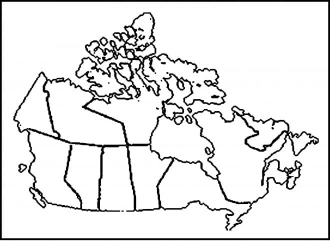 Coloriage carte du canada 5