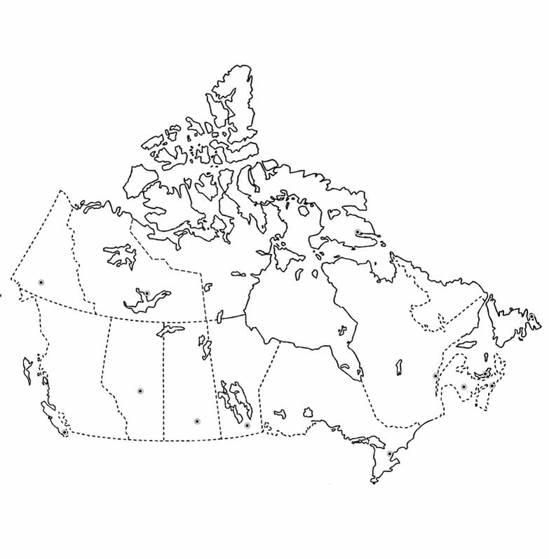 Coloriage carte du canada 7