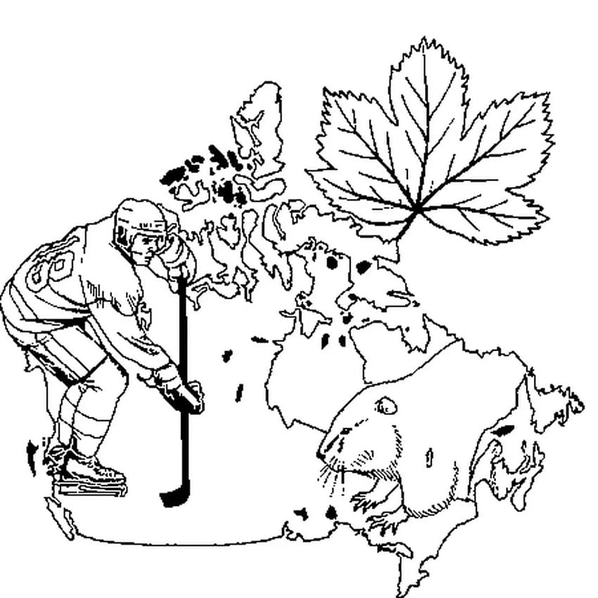 Coloriage carte du canada 8