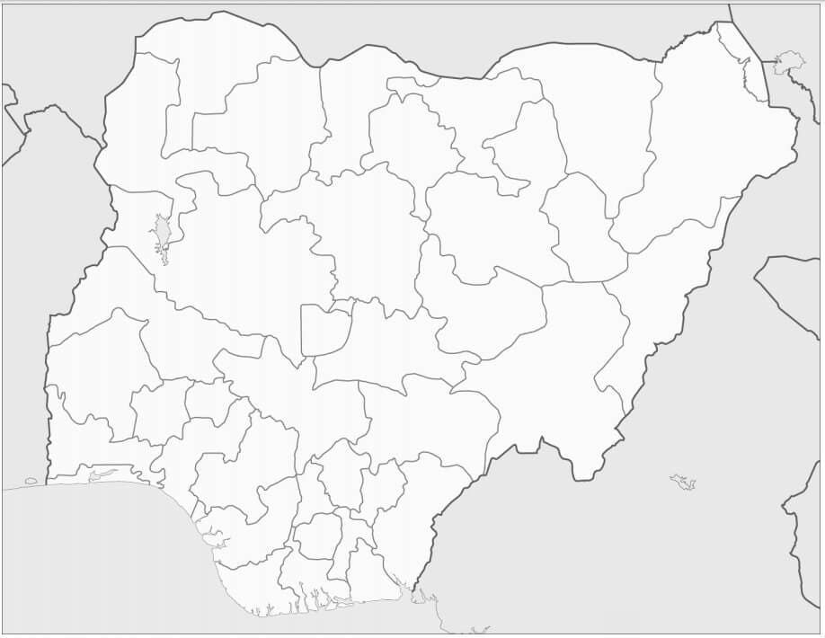 Coloriage carte du nigeria (2)