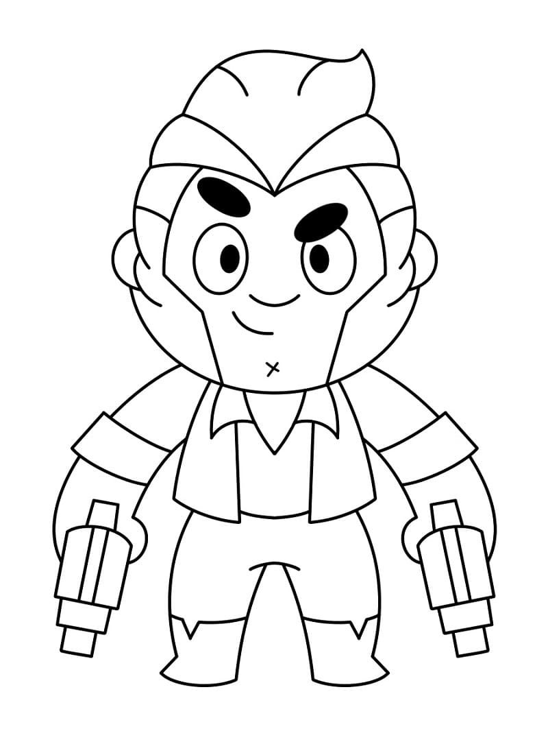 Coloriage colt brawl stars