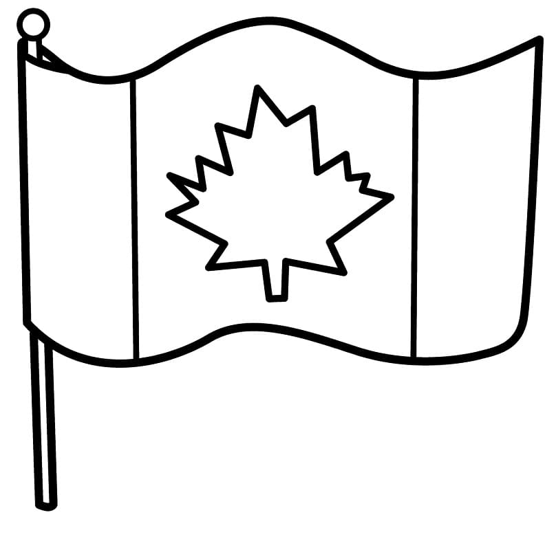 Coloriage drapeau canada (3) à imprimer