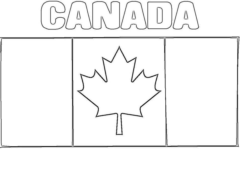 Coloriage drapeau canada (4) à imprimer