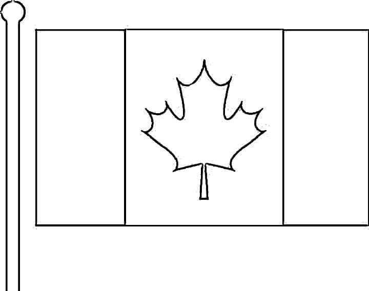 Coloriage drapeau canada (7) à imprimer