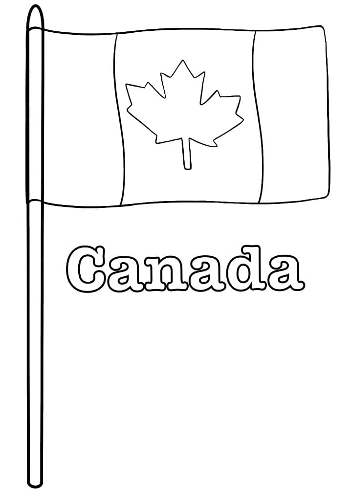 Coloriage drapeau du canada (1)