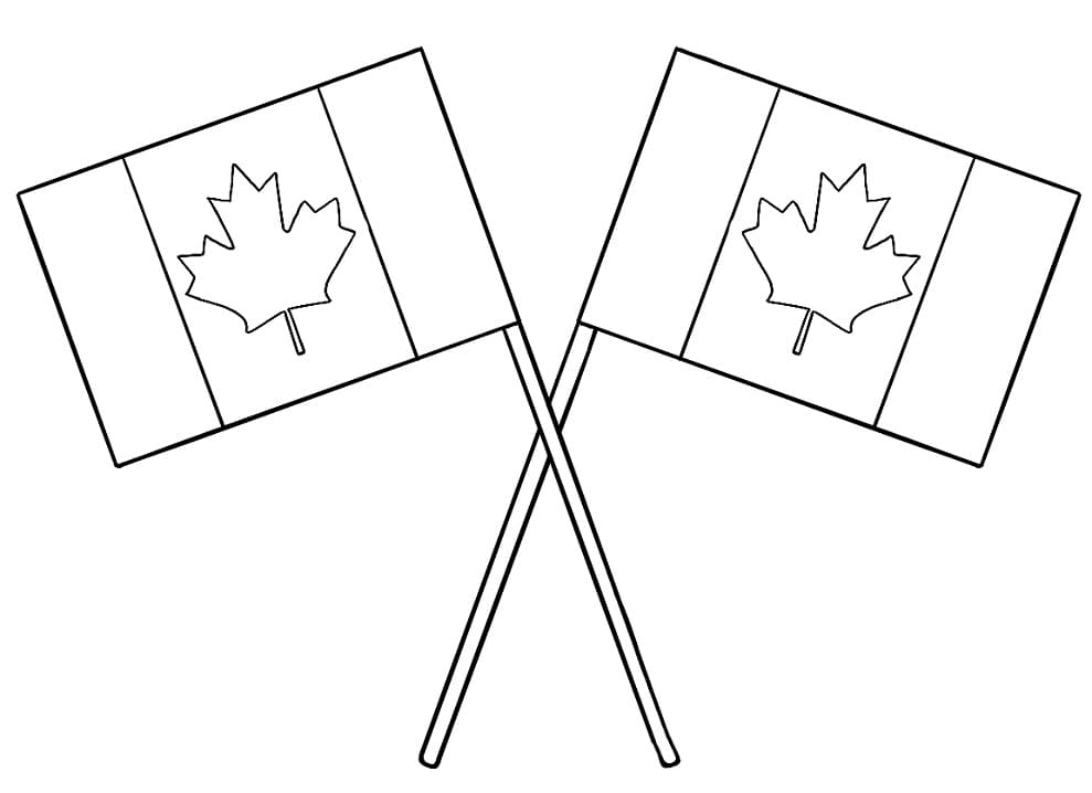 Coloriage drapeau du canada (2)