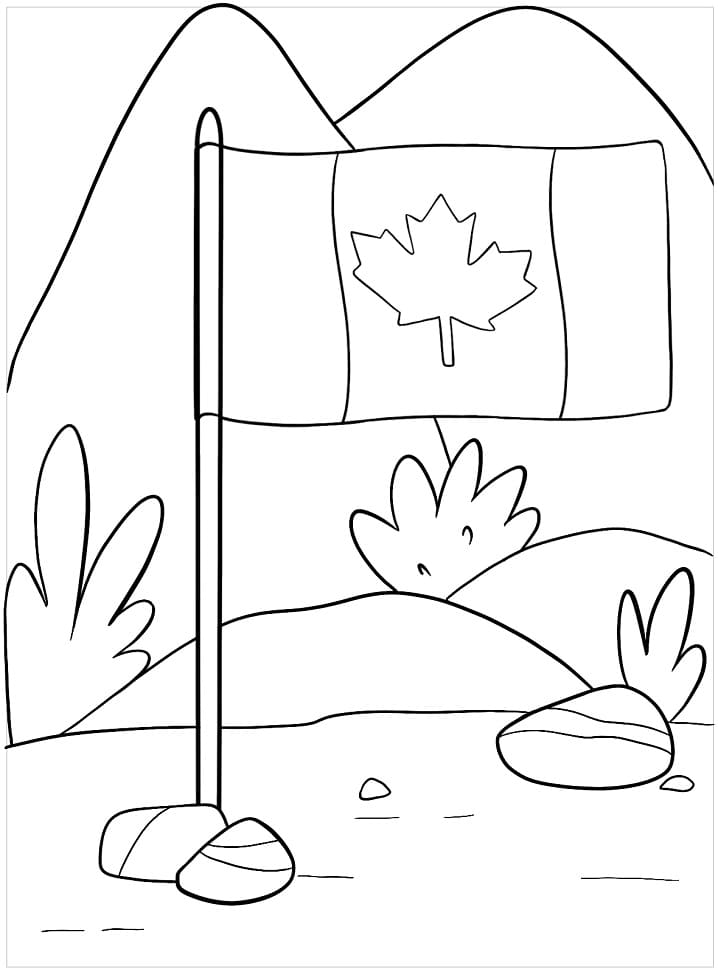 Coloriage drapeau du canada (3)