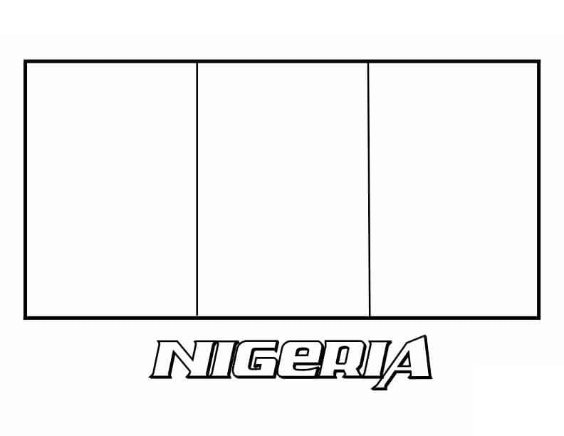 Coloriage drapeau du nigeria (5) à imprimer