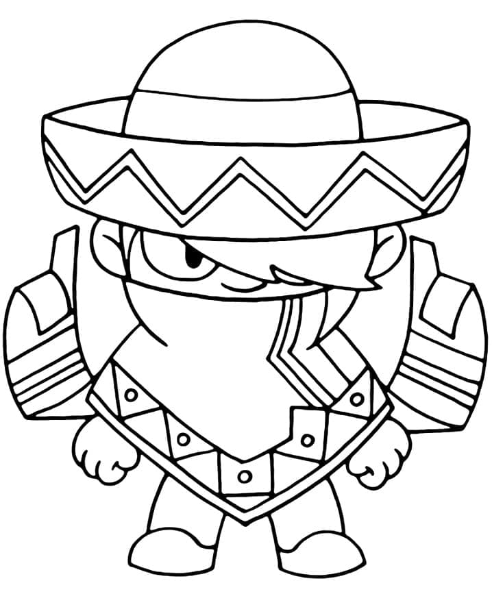 Coloriage edgar brawl stars (2) à imprimer