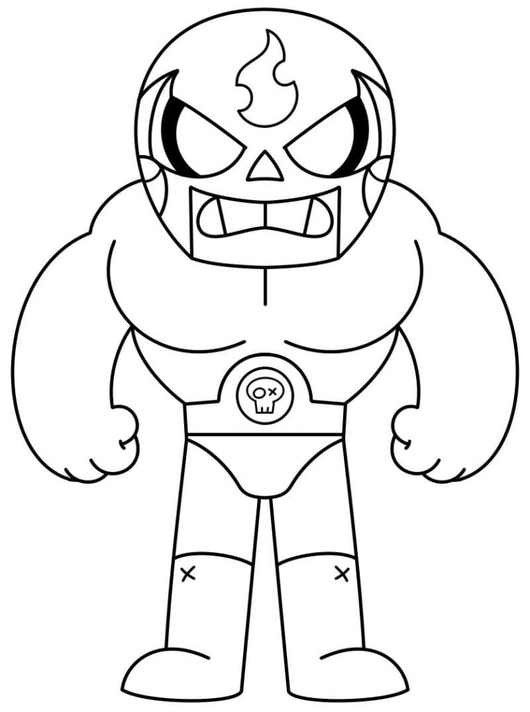 Coloriage el primo brawl stars à imprimer