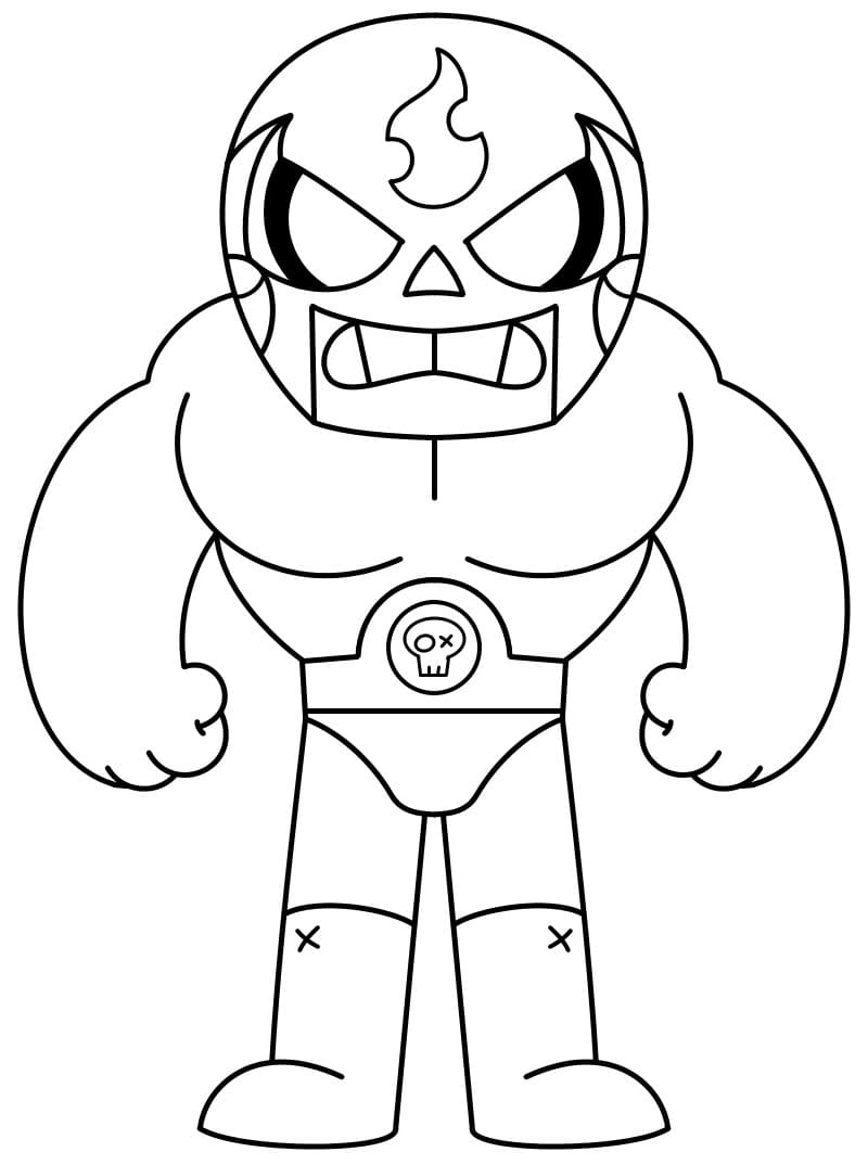 Coloriage el primo brawl stars