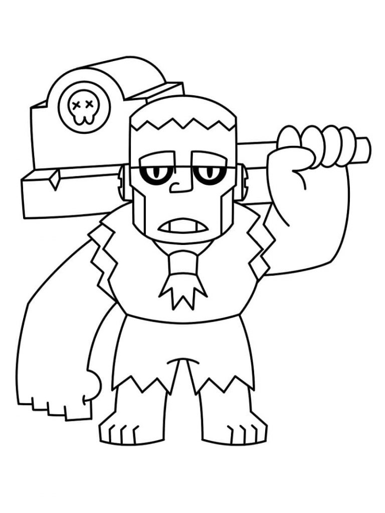 Coloriage frank brawl stars à imprimer