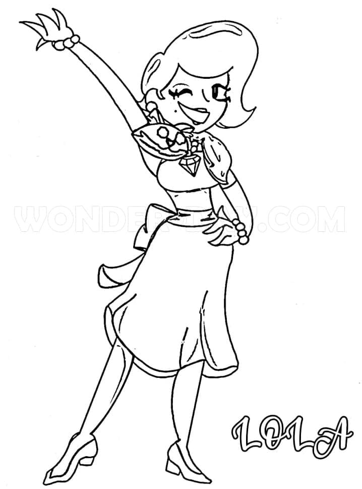 Coloriage lola brawl stars à imprimer