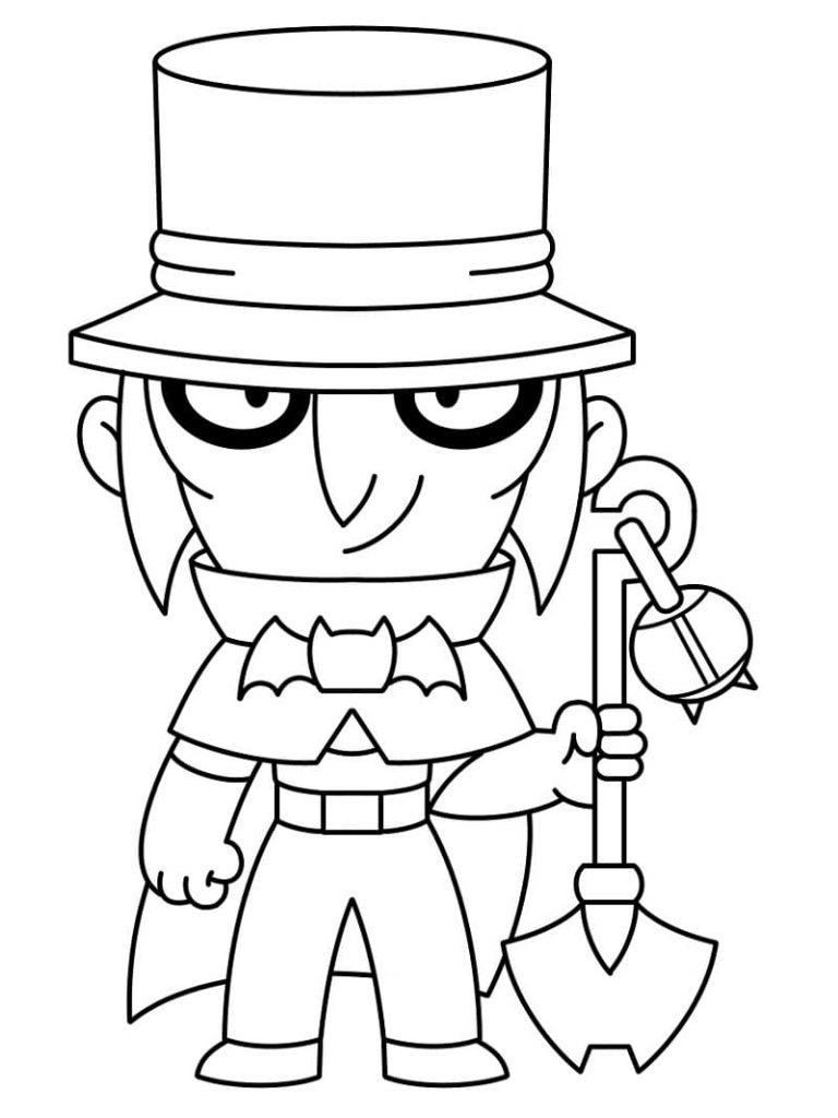 Coloriage mortis brawl stars à imprimer