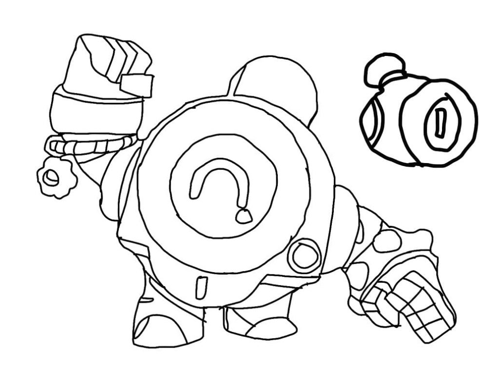 Coloriage nani brawl stars (2) à imprimer