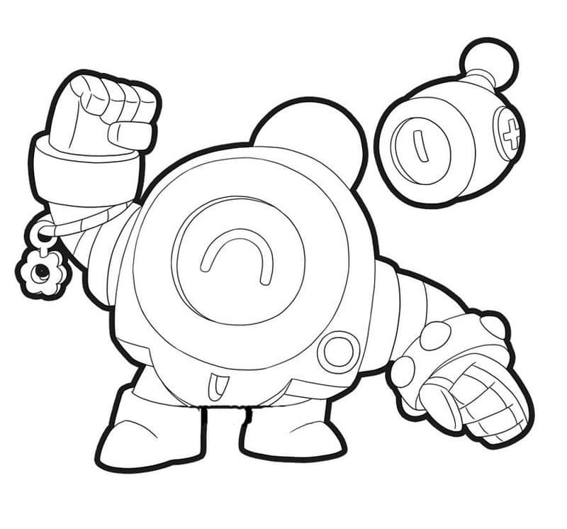 Coloriage nani brawl stars (4) à imprimer